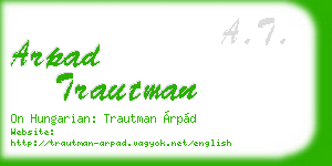 arpad trautman business card